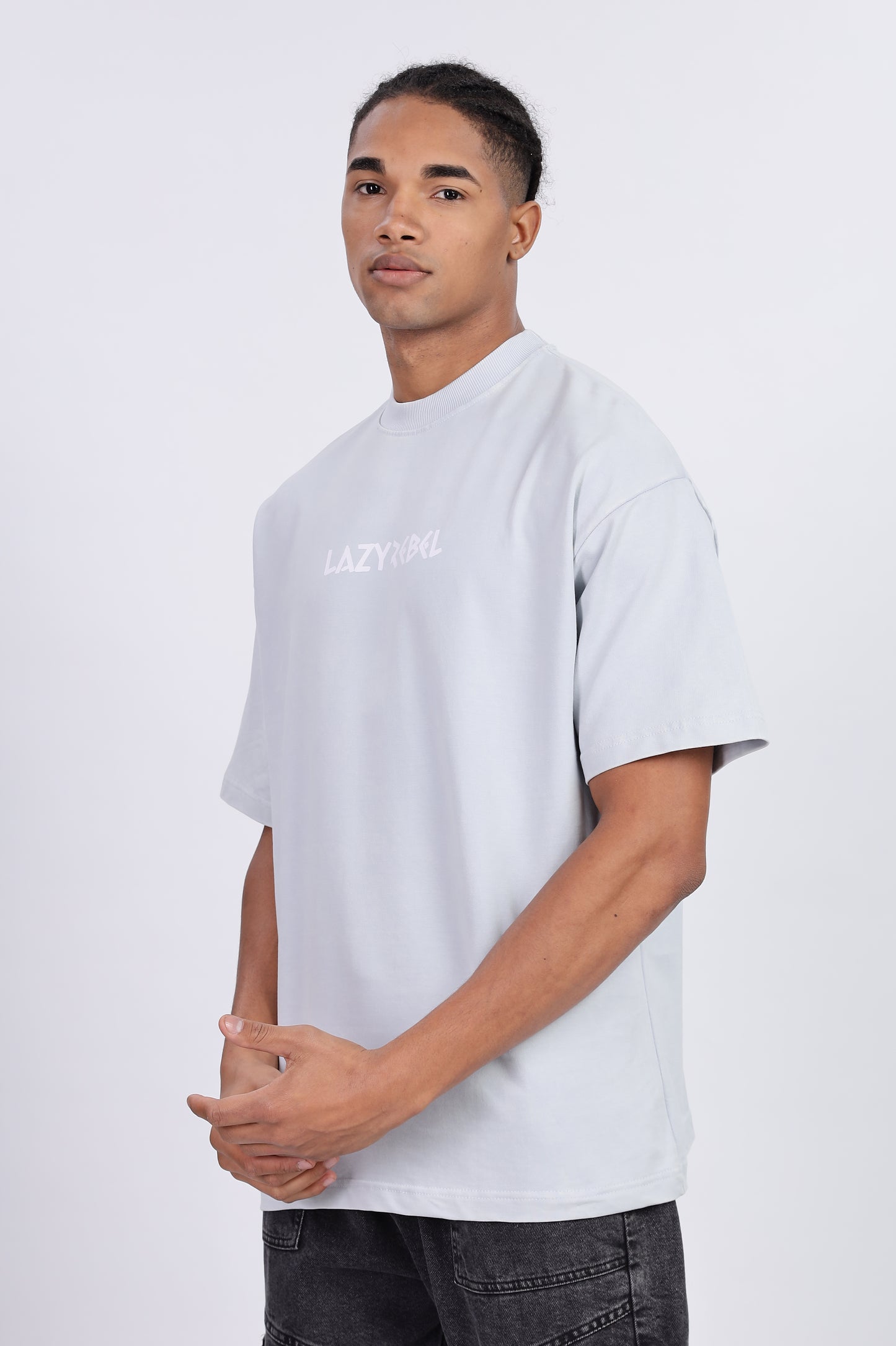 Premium Oversized Pastel Blue Terry Cotton T-Shirt – Street Core Edition