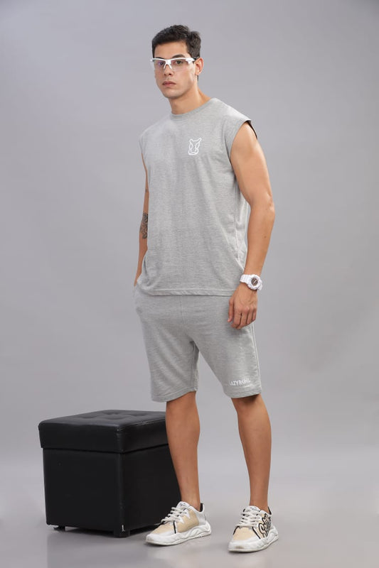 THE ORIGINAL LAZYREBEL Sleeveless T-shirt & Lounge Shorts Co-Ords.