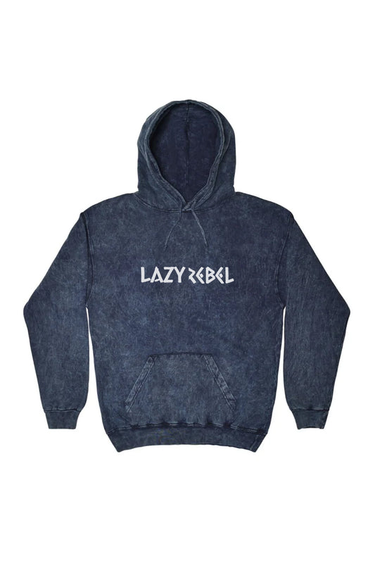 Navy blue acid wash hoodie