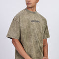 Premium Oversized Olive Terry Cotton T-Shirt – Street Core Edition
