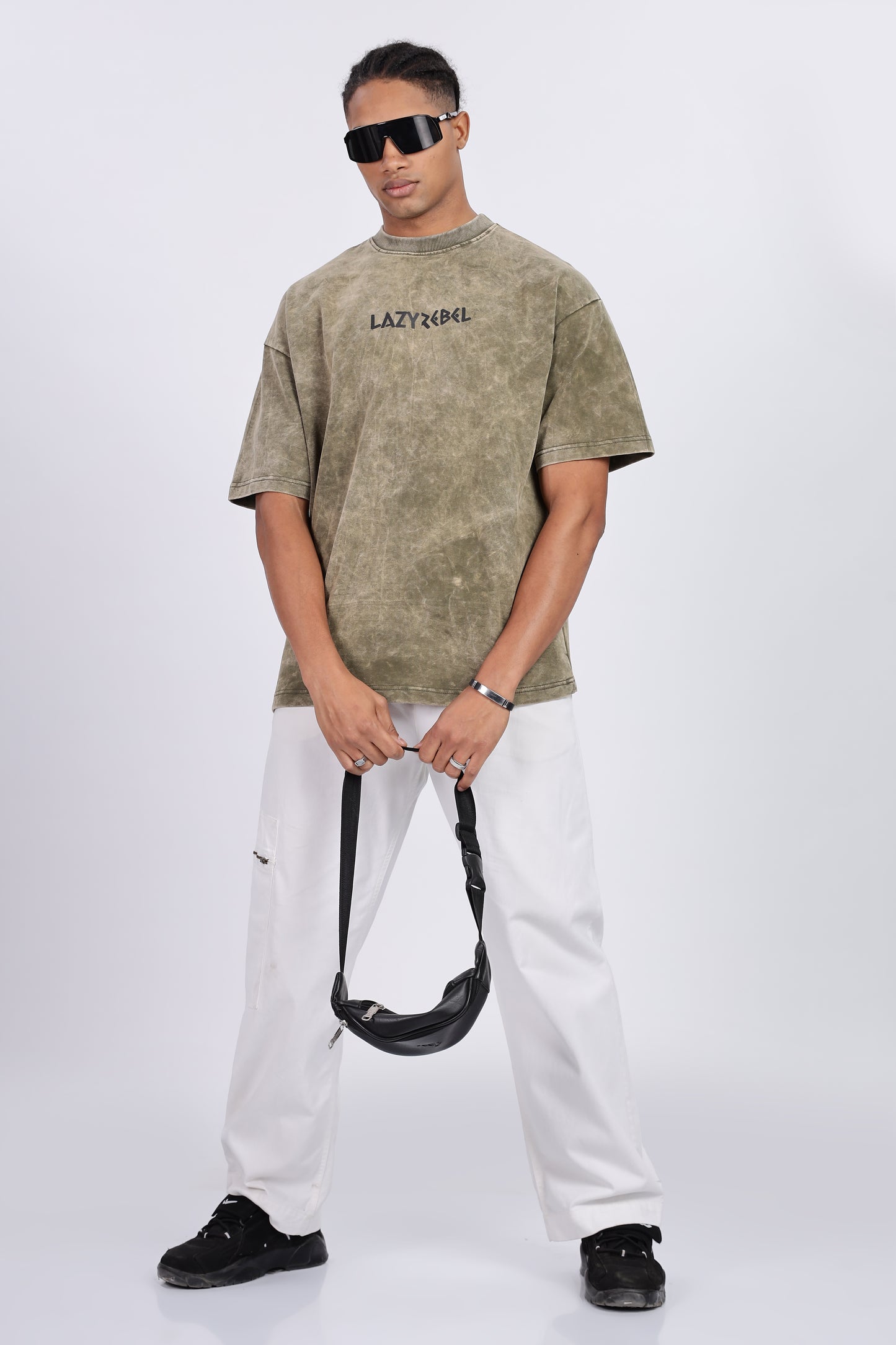 Premium Oversized Olive Terry Cotton T-Shirt – Street Core Edition
