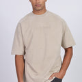 Premium Oversized Beige Terry Cotton T-Shirt – Street Core Edition