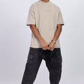 Premium Oversized Beige Terry Cotton T-Shirt – Street Core Edition