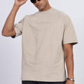 Premium Oversized Beige Terry Cotton T-Shirt – Street Core Edition