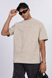 Premium Oversized Beige Terry Cotton T-Shirt – Street Core Edition