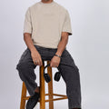 Premium Oversized Beige Terry Cotton T-Shirt – Street Core Edition