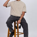 Premium Oversized Beige Terry Cotton T-Shirt – Street Core Edition