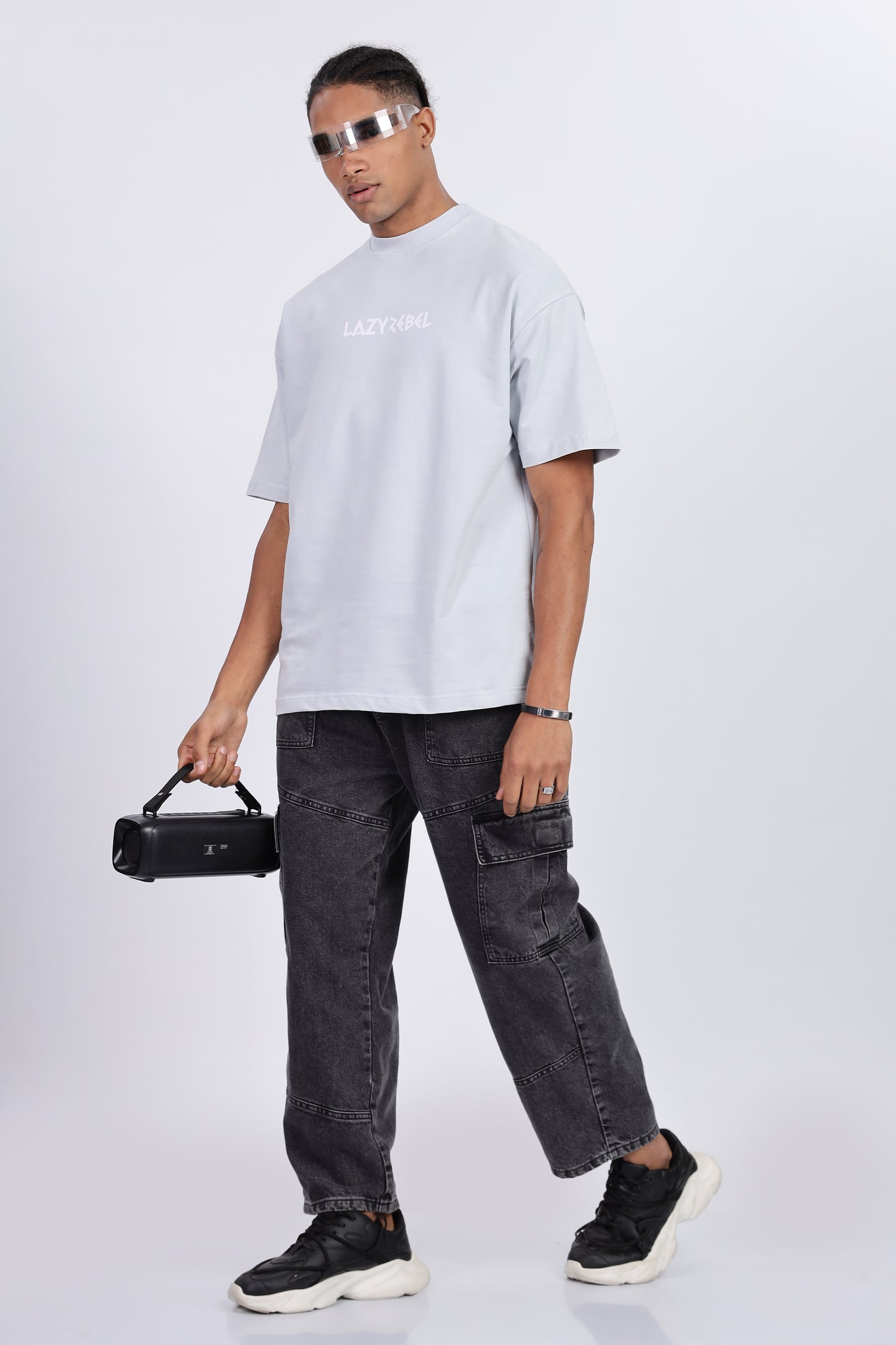 Premium Oversized Pastel Blue Terry Cotton T-Shirt – Street Core Edition