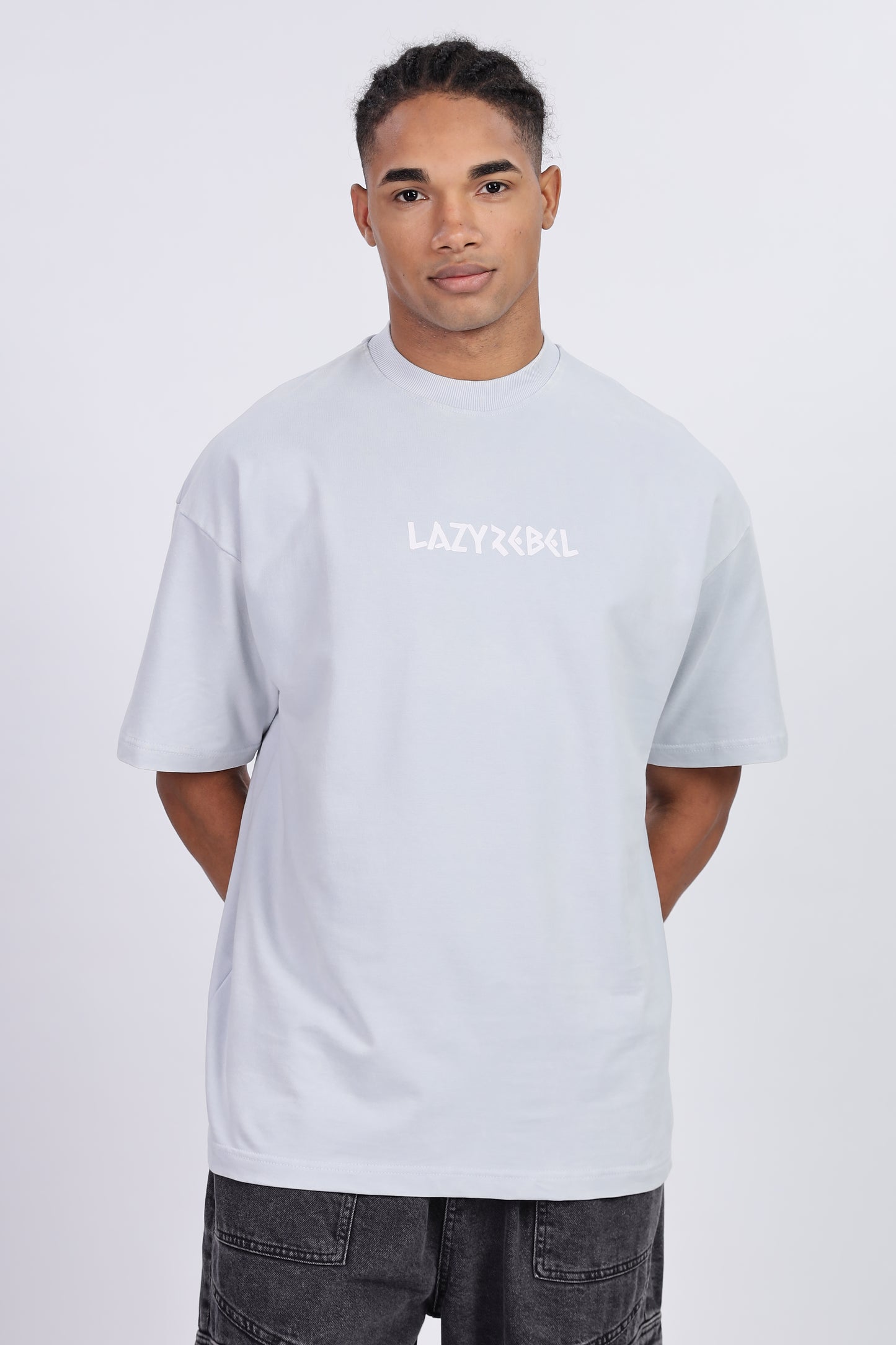 Premium Oversized Pastel Blue Terry Cotton T-Shirt – Street Core Edition