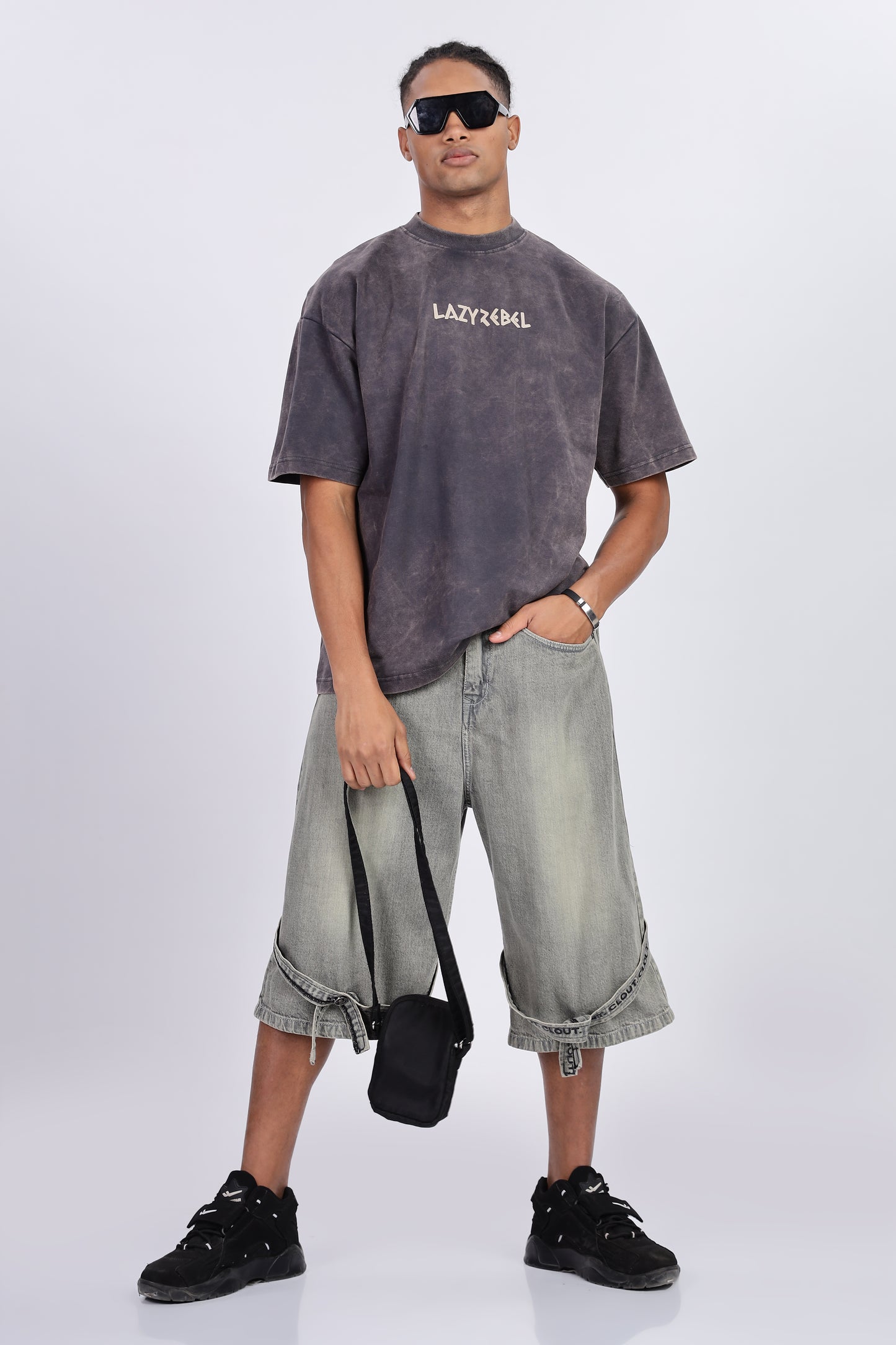 Premium Oversized Dark Grey Terry Cotton T-Shirt – Street Core Edition
