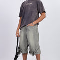 Premium Oversized Dark Grey Terry Cotton T-Shirt – Street Core Edition