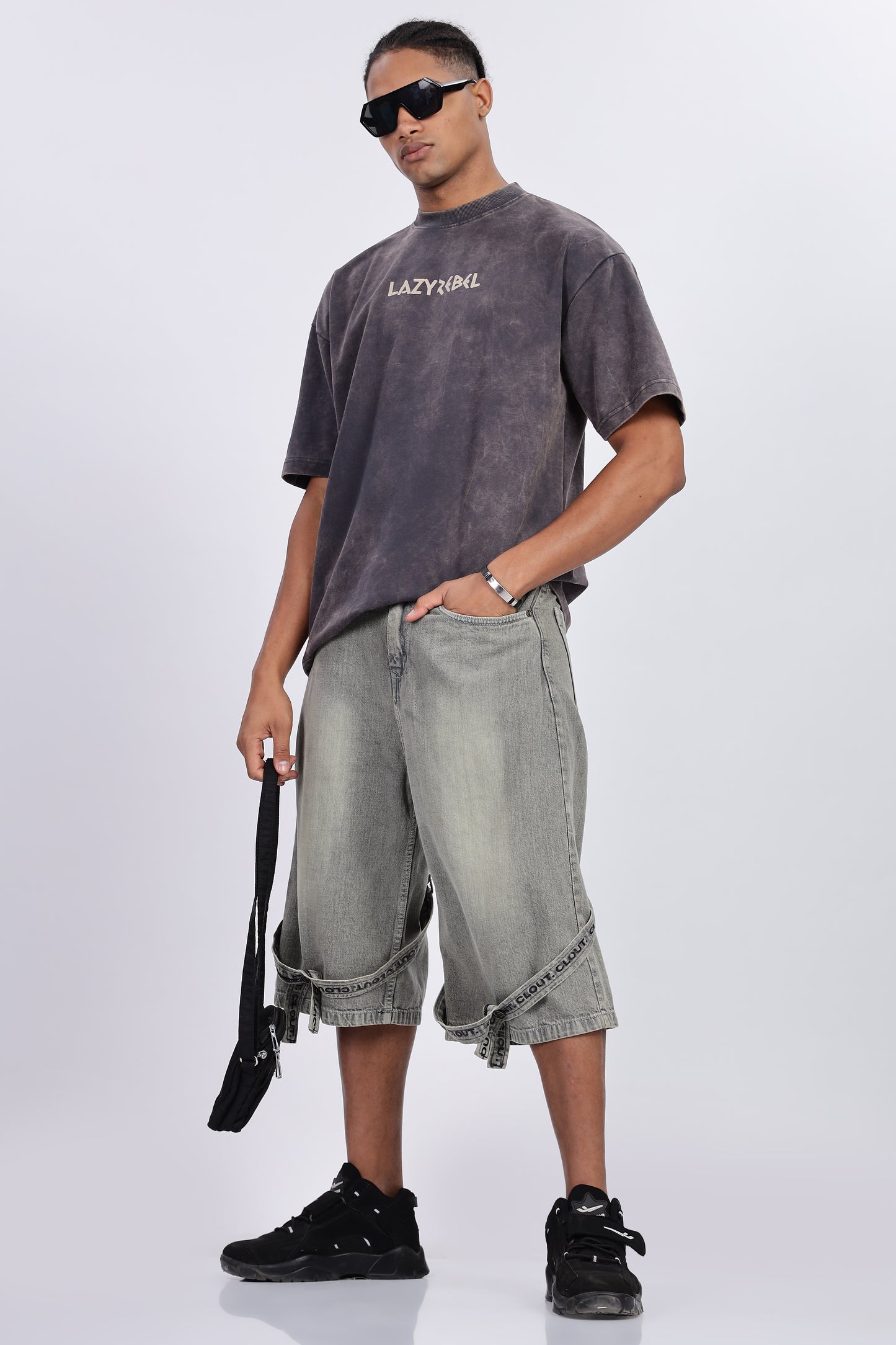 Premium Oversized Dark Grey Terry Cotton T-Shirt – Street Core Edition