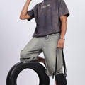 Premium Oversized Dark Grey Terry Cotton T-Shirt – Street Core Edition