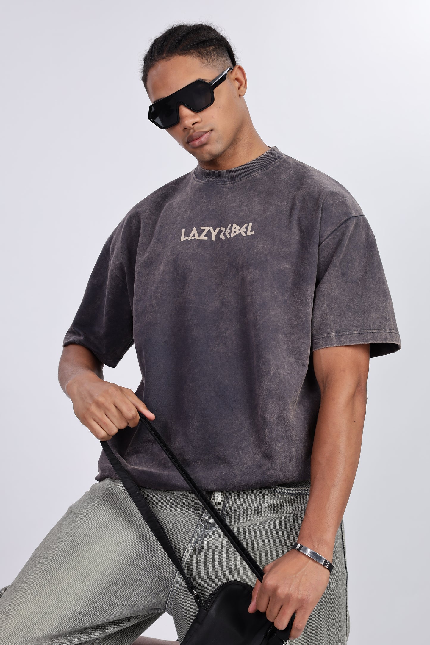 Premium Oversized Dark Grey Terry Cotton T-Shirt – Street Core Edition