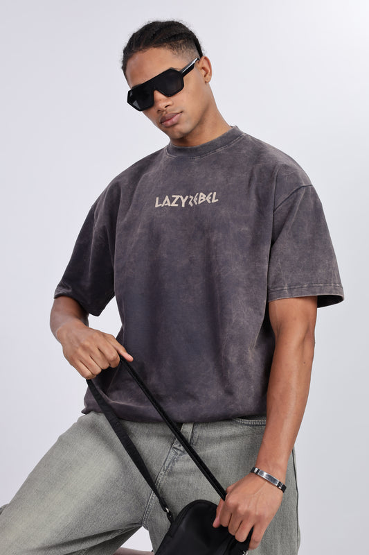 Premium Oversized Dark Grey Terry Cotton T-Shirt – Street Core Edition
