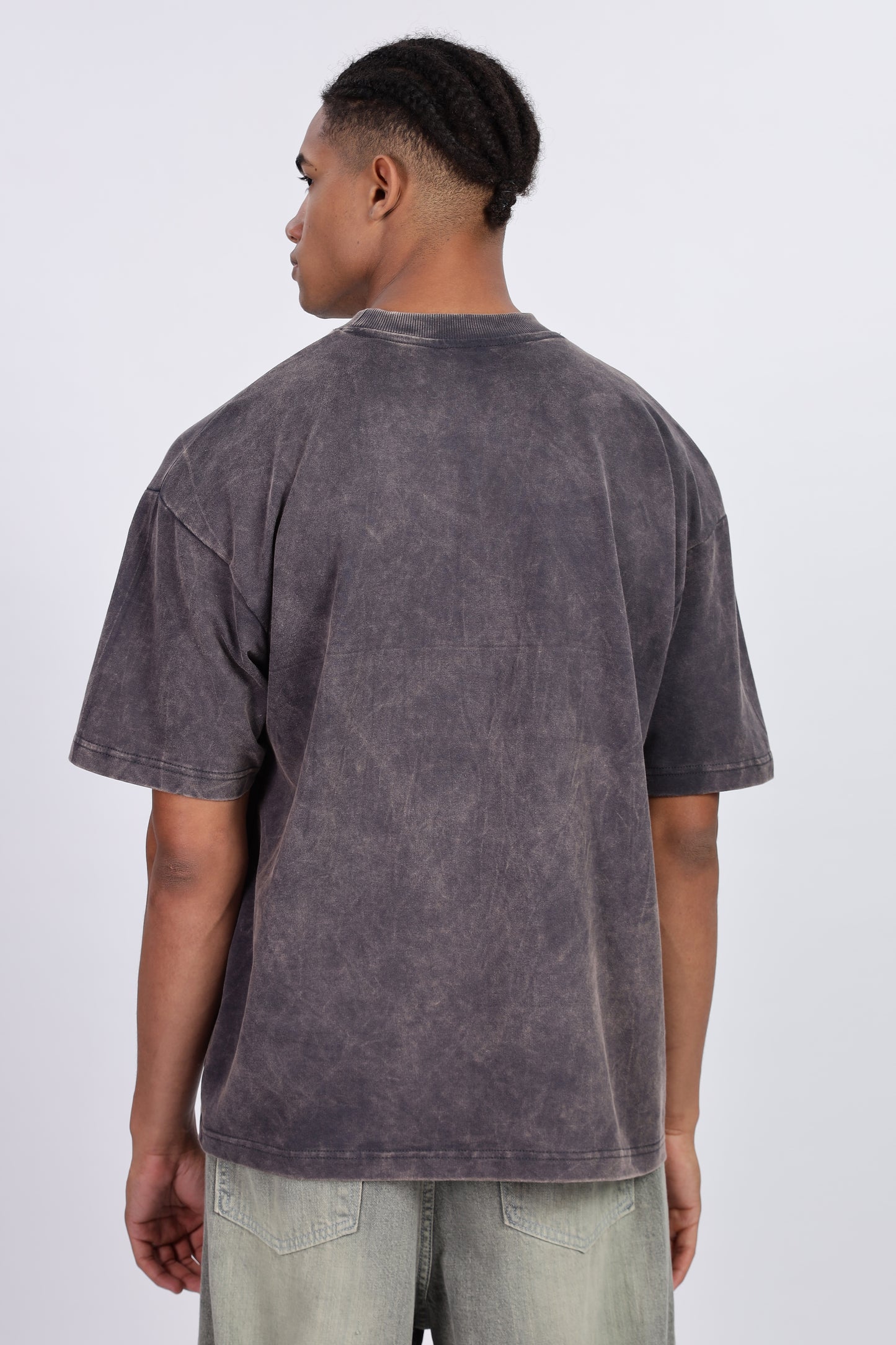 Premium Oversized Dark Grey Terry Cotton T-Shirt – Street Core Edition