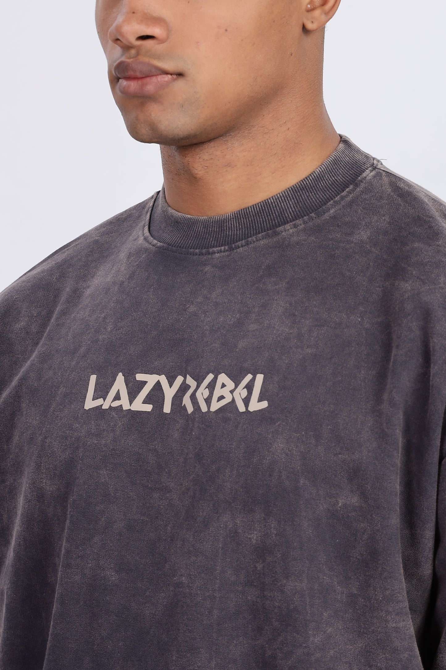 Premium Oversized Dark Grey Terry Cotton T-Shirt – Street Core Edition