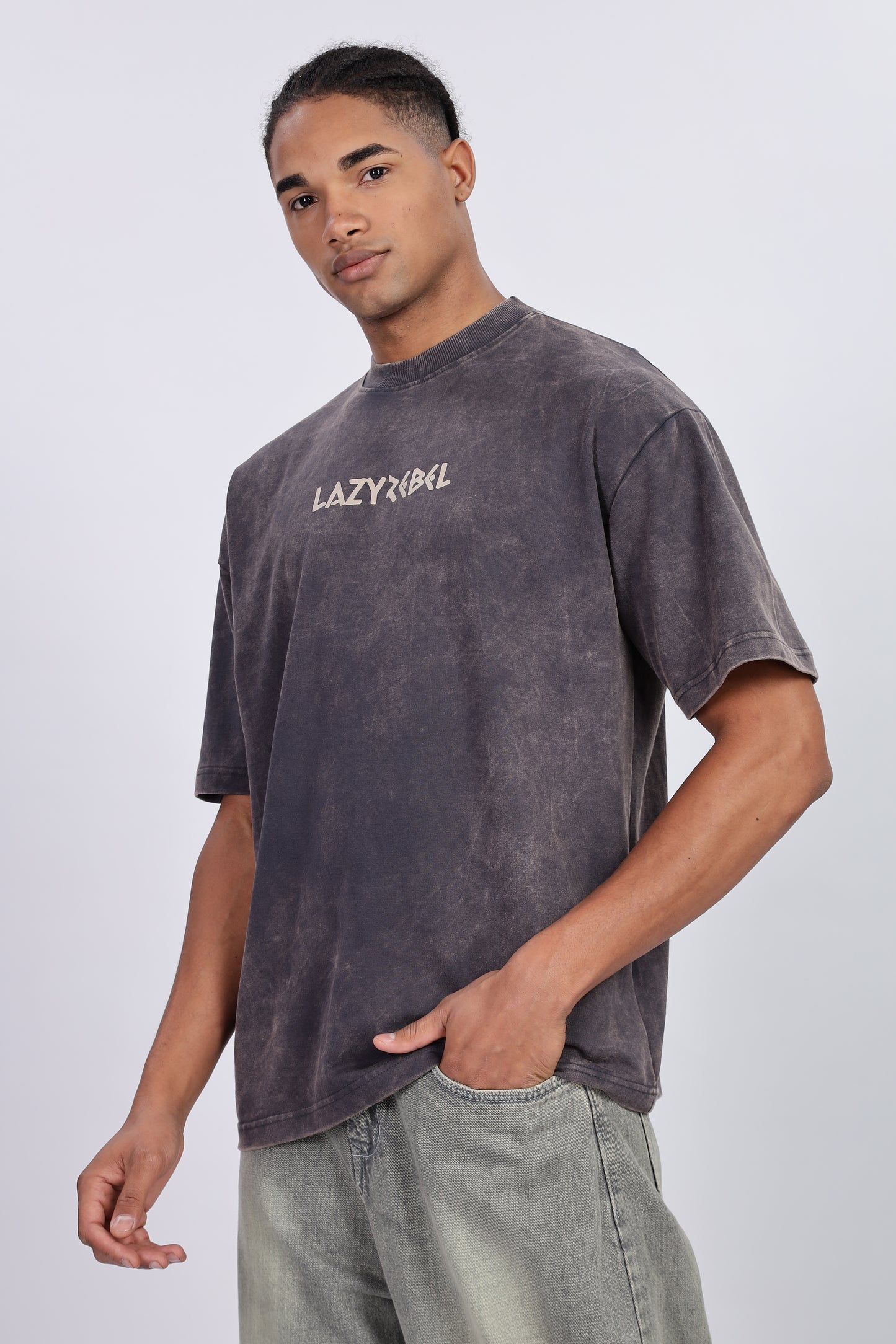 Premium Oversized Dark Grey Terry Cotton T-Shirt – Street Core Edition