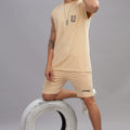 THE ORIGINAL LAZYREBEL  Sleeveless T-shirt & Lounge Shorts Co-Ords
